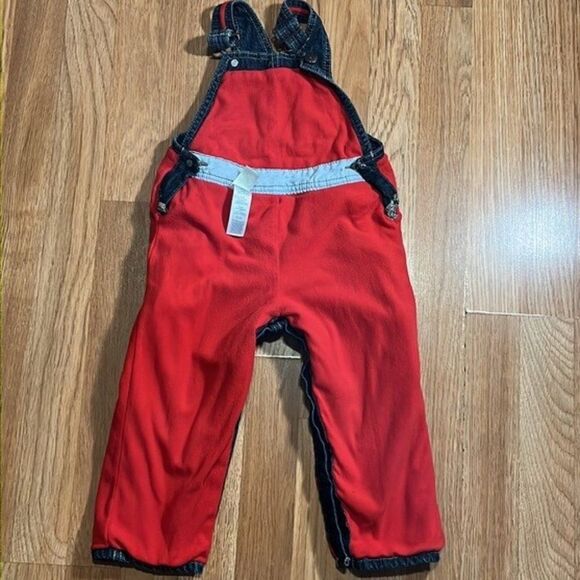 Excluded from Sale OshKosh B'gosh Vestbak Fleece Lined Bib Overalls Denim 24M - Picture 8 of 12